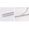 Sleek LED strip lighting profile with a power cable attached.