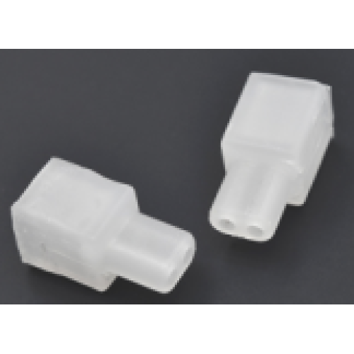 Translucent silicone end caps for neon flex lighting protection.