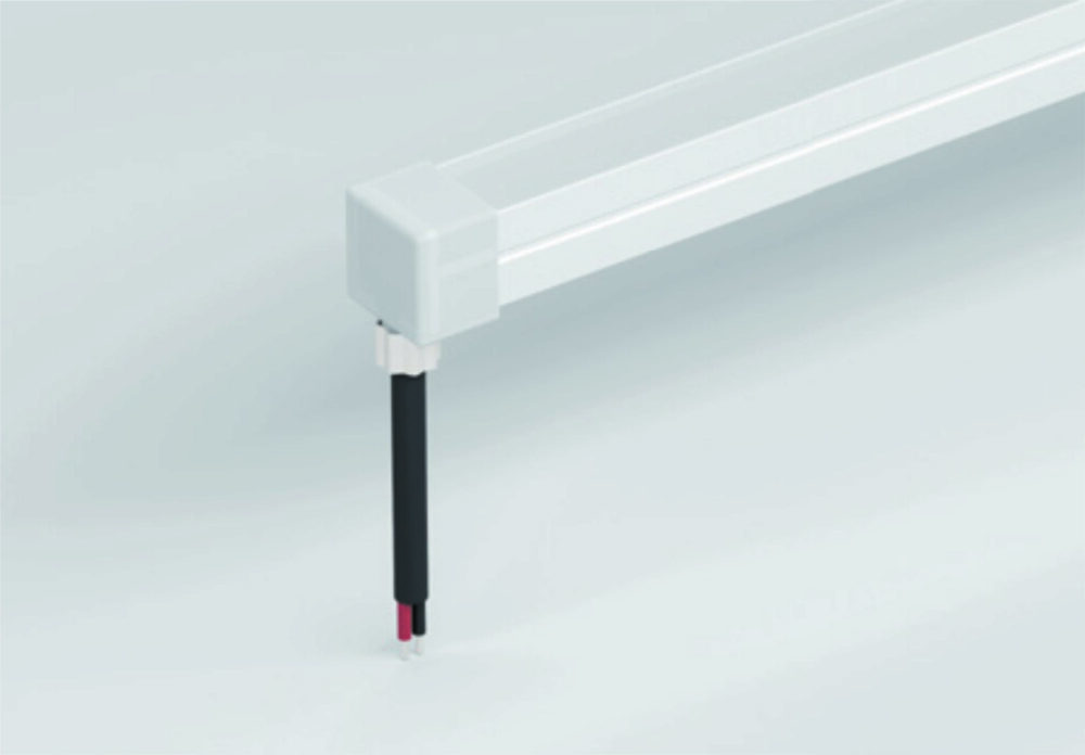 Black downward-entry cable for neon flex LED strip