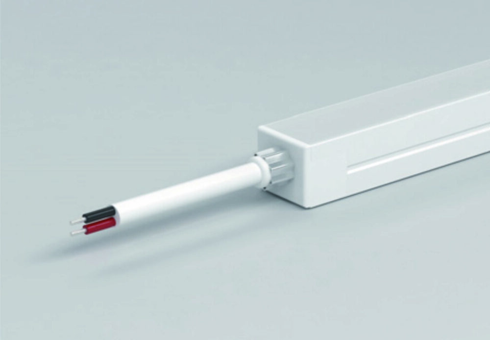 White straight-entry cable for neon flex LED strip
